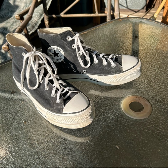 Black Platform High Top Converse - Picture 4 of 8